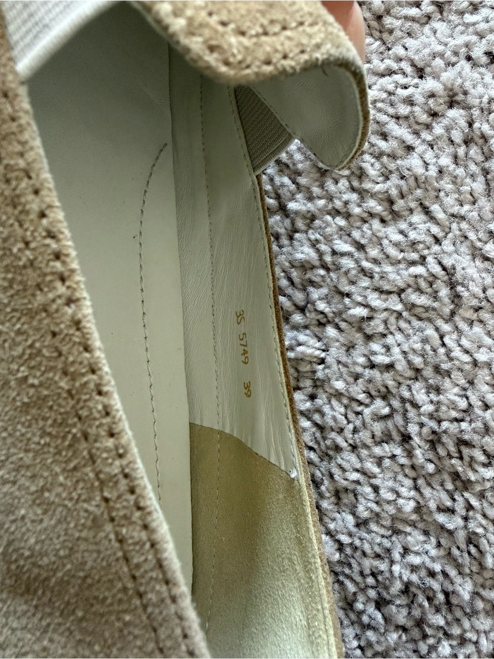 Prada Beige Suede Slip-On Loafers 39 - Picture 2 of 6
